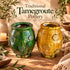 Moroccan Tamegroute Pottery Vase, Handmade Ceramic Flower Vase, Green and Yellow Rustic Home Decor, Boho Pottery