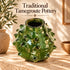 Moroccan Tamegroute Pottery Vase, Handmade Green Ceramic Spiky Vase, Sculptural Pottery, Rustic Boho Home Decor
