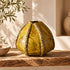 Moroccan Tamegroute Vase, Handmade Yellow Ceramic Flower Vase, Sculptural Pottery, Rustic Boho Home Decor
