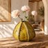 Moroccan Tamegroute Vase, Handmade Yellow Ceramic Flower Vase, Sculptural Pottery, Rustic Boho Home Decor