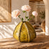 Moroccan Tamegroute Vase, Handmade Yellow Ceramic Flower Vase, Sculptural Pottery, Rustic Boho Home Decor