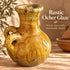 Moroccan Tamegroute Vase, Handmade Yellow Ceramic Pottery, Double Handle Rustic Flower Vase, Boho Home Decor