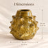 Moroccan Tamegroute Vase, Handmade Yellow Ceramic Spiked Vase, Sculptural Pottery, Rustic Boho Home Decor