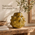 Moroccan Tamegroute Vase, Handmade Yellow Ceramic Spiked Vase, Sculptural Pottery, Rustic Boho Home Decor