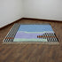 Moroccan Wool Rug, Abstract Geometric Berber Rug, Blue Lilac Black White Handmade Area Carpet