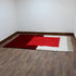 Moroccan Wool Rug, Red Geometric Berber Rug, Handmade White Area Carpet, Modern Plush Moroccan Rug