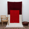 Moroccan Wool Rug, Red Geometric Berber Rug, Handmade White Area Carpet, Modern Plush Moroccan Rug