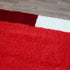 Moroccan Wool Rug, Red Geometric Berber Rug, Handmade White Area Carpet, Modern Plush Moroccan Rug