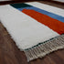 Moroccan Wool Rug, Abstract Geometric Berber Rug, Orange Blue Green Handmade Area Carpet, Modern Art Rug