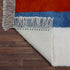 Moroccan Wool Rug, Abstract Geometric Berber Rug, Orange Blue Green Handmade Area Carpet, Modern Art Rug