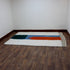 Moroccan Wool Rug, Abstract Geometric Berber Rug, Orange Blue Green Handmade Area Carpet, Modern Art Rug