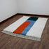 Moroccan Wool Rug, Abstract Geometric Berber Rug, Orange Blue Green Handmade Area Carpet, Modern Art Rug