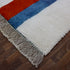 Moroccan Wool Rug, Abstract Geometric Berber Rug, Orange Blue Green Handmade Area Carpet, Modern Art Rug