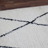 Moroccan Wool Rug, Black White Diamond Berber Rug, Handmade Beni Ourain Area Carpet, Boho Wool Rug