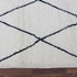Moroccan Wool Rug, Black White Diamond Berber Rug, Handmade Beni Ourain Area Carpet, Boho Wool Rug