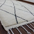 Moroccan Wool Rug, Black White Diamond Berber Rug, Handmade Beni Ourain Area Carpet, Boho Wool Rug