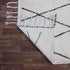 Moroccan Wool Rug, Black White Diamond Berber Rug, Handmade Beni Ourain Area Carpet, Boho Wool Rug