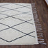 Moroccan Wool Rug, Black White Diamond Berber Rug, Handmade Beni Ourain Area Carpet, Boho Wool Rug