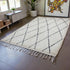 Moroccan Wool Rug, Black White Diamond Berber Rug, Handmade Beni Ourain Area Carpet, Boho Wool Rug