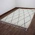 Moroccan Wool Rug, Black White Diamond Berber Rug, Handmade Beni Ourain Area Carpet, Boho Wool Rug