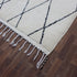 Moroccan Wool Rug, Black White Diamond Berber Rug, Handmade Beni Ourain Area Carpet, Boho Wool Rug