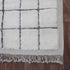 Moroccan Wool Rug, Black White Grid Berber Rug, Handmade Checkered Area Carpet, Minimalist Beni Ourain Rug