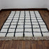 Moroccan Wool Rug, Black White Grid Berber Rug, Handmade Checkered Area Carpet, Minimalist Wool Rug