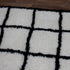 Moroccan Wool Rug, Black White Grid Berber Rug, Handmade Checkered Area Carpet, Minimalist Wool Rug
