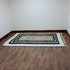 Moroccan Wool Rug, Geometric Berber Rug, Black Beige White Handmade Area Carpet, Modern Plush Rug