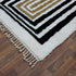 Moroccan Wool Rug, Geometric Berber Rug, Black Beige White Handmade Area Carpet, Modern Plush Rug