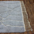 Moroccan Wool Rug, Gray Berber Rug, Abstract Ivory Line Area Carpet, Handmade Minimalist Beni Ourain Rug