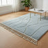 Moroccan Wool Rug, Gray Berber Rug, Abstract Ivory Line Area Carpet, Handmade Minimalist Beni Ourain Rug