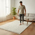 Moroccan Wool Rug, Ivory Beni Ourain Rug, Geometric Diamond Berber Carpet, Handmade Area Rug