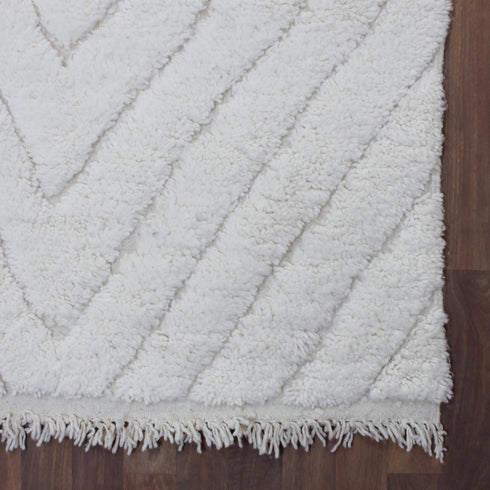 Moroccan Wool Rug, Ivory Beni Ourain Rug, Geometric Diamond Berber Carpet, Handmade Area Rug