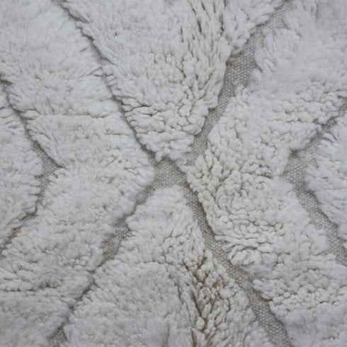 Moroccan Wool Rug, Ivory Beni Ourain Rug, Geometric Diamond Berber Carpet, Handmade Area Rug