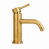 Novato Minimalist Single-Hole Bathroom Faucet – Unlacquered Brass