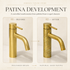 Novato Minimalist Single-Hole Bathroom Faucet – Unlacquered Brass