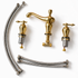 Orinda 3-Hole Widespread Bathroom Faucet with Lever Handles – Unlacquered Brass