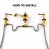 Orinda 3-Hole Widespread Bathroom Faucet with Lever Handles – Unlacquered Brass