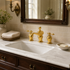 Orinda 3-Hole Widespread Bathroom Faucet with Lever Handles – Unlacquered Brass