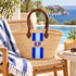 Personalized Straw Basket Bag, Monogram Beach Tote, Handmade Moroccan Raffia Bag, Custom Initials Summer Bag