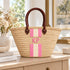 Personalized Straw Basket Bag, Monogram Beach Tote, Handmade Moroccan Raffia Bag, Custom Initials Summer Bag