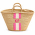 Personalized Moroccan Straw Basket Bag, Handmade Woven Beach Tote, Custom Initials, Boho Summer Market Bag