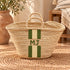 Personalized Moroccan Straw Basket Bag, Handmade Woven Beach Tote, Custom Initials, Boho Summer Market Bag