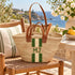 Personalized Straw Basket Bag, Custom Monogram Beach Tote, Handmade Moroccan Woven Bag with Leather Handles