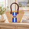 Personalized Straw Basket Bag, Monogram Beach Tote, Handmade Moroccan Raffia Bag, Custom Initials Summer Bag