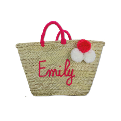 Personalized Straw Beach Bag: Monogrammed Wedding Guest Tote, gift for her him
