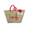 Personalized Straw Beach Bag: Monogrammed Wedding Guest Tote, gift for her him