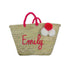 Personalized Straw Beach Bag: Monogrammed Wedding Guest Tote, gift for her him