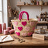 Pink Ombre Hearts Tota, Gift for Girl & Boy, Custom Beach bag for kids friends